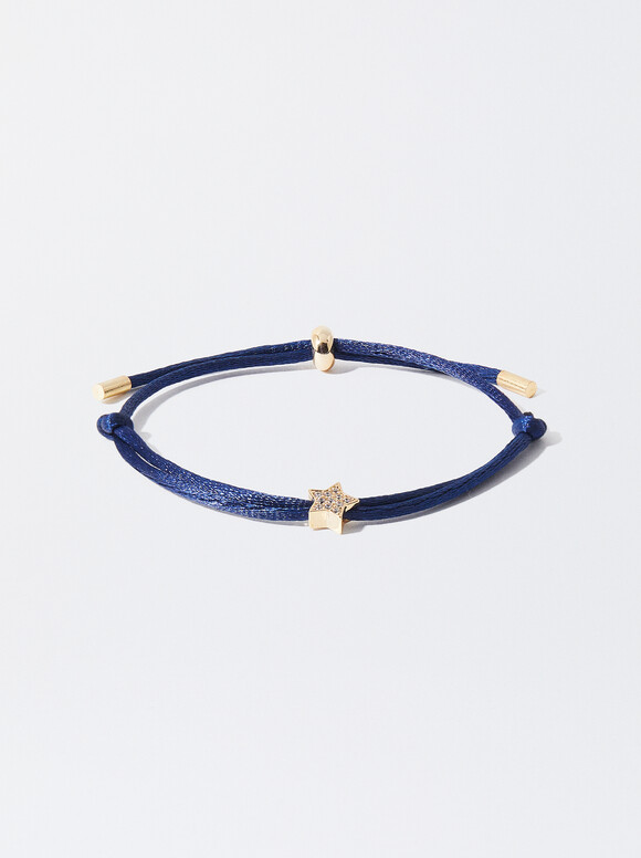 Adjustable Bracelet With Charm, Blue, hi-res