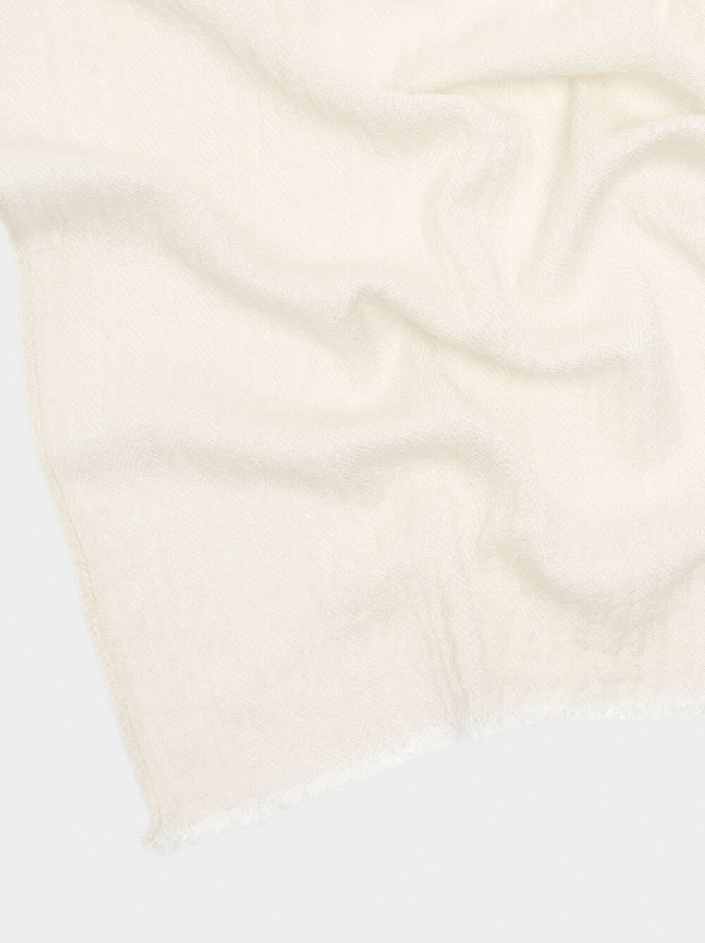 Pashmina lisse effilochée