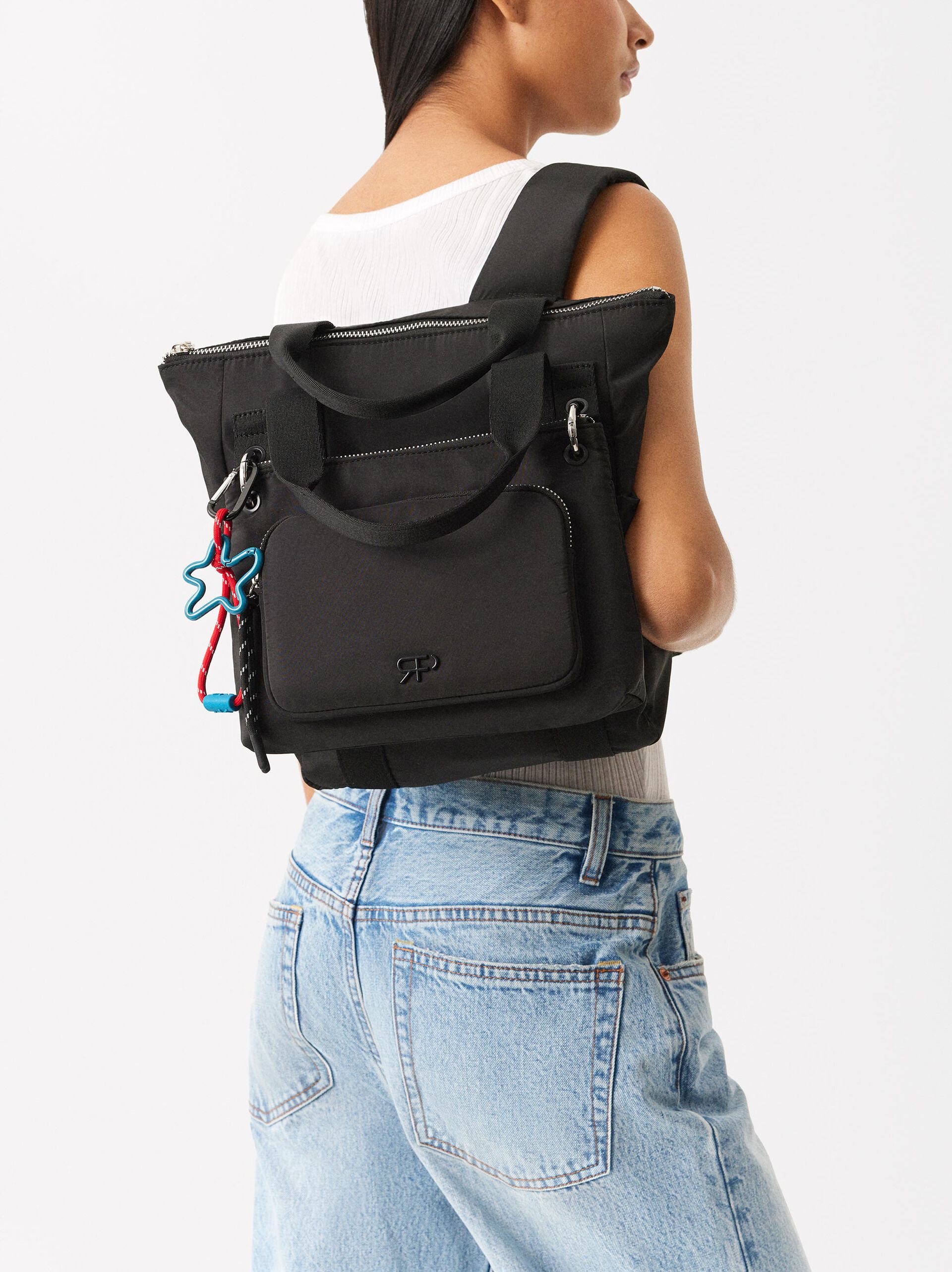 Nylon Backpack With Removable Purse image number 0.0