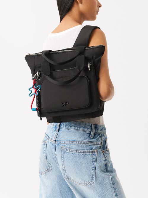 Nylon Backpack With Removable Purse
