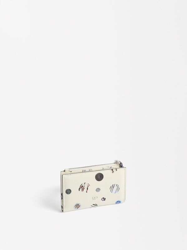 Basic wallet with print and texture