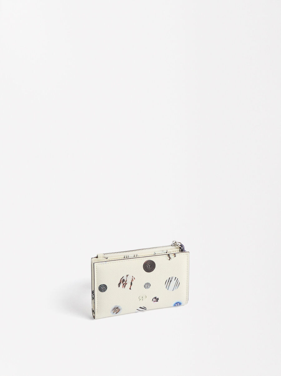 Basic wallet with print and texture