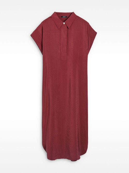 Shirt dress with crinkled effect