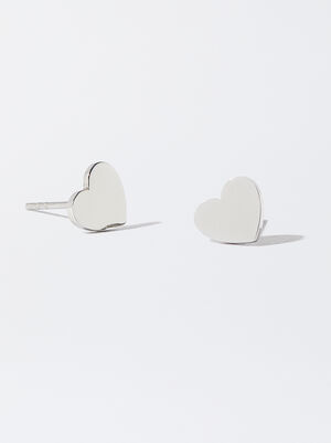 Stainless Steel Earrings With Heart image number 2.0
