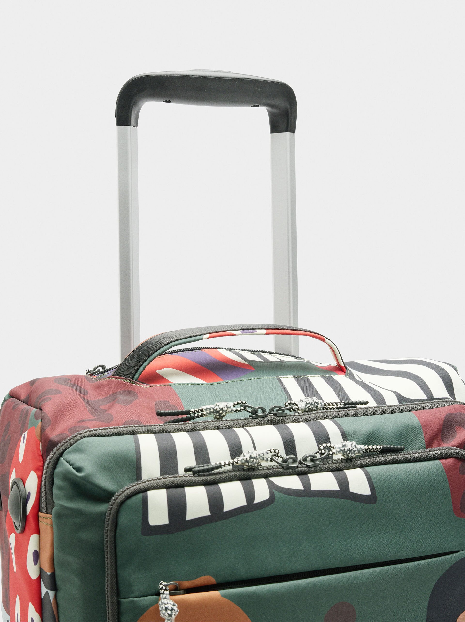 Travel suitcase with printed nylon image number 3.0
