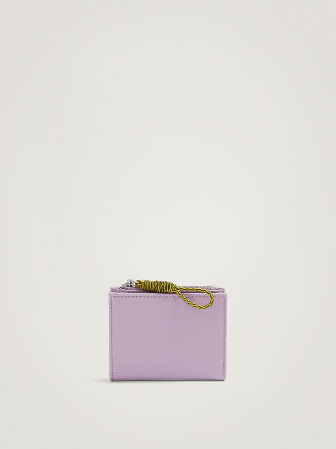 Wallet With Cord Detail, Violet, hi-res