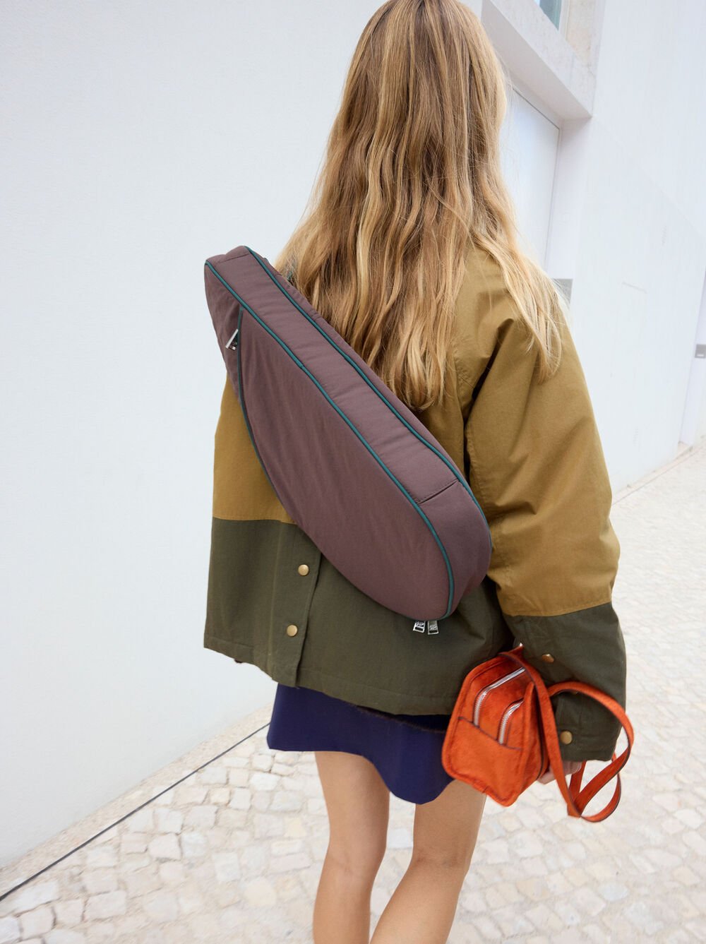 Jacket with cotton contrast