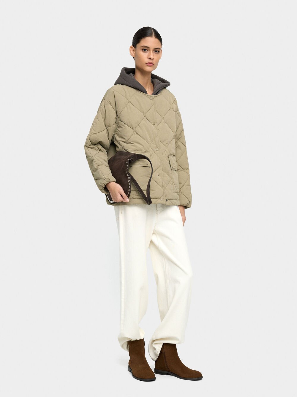 Manteau matelassé avec capuche amovible