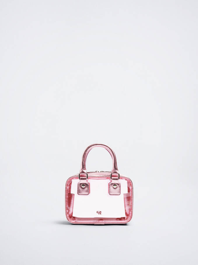 Transparent Crossbody Bag, Pink, hi-res