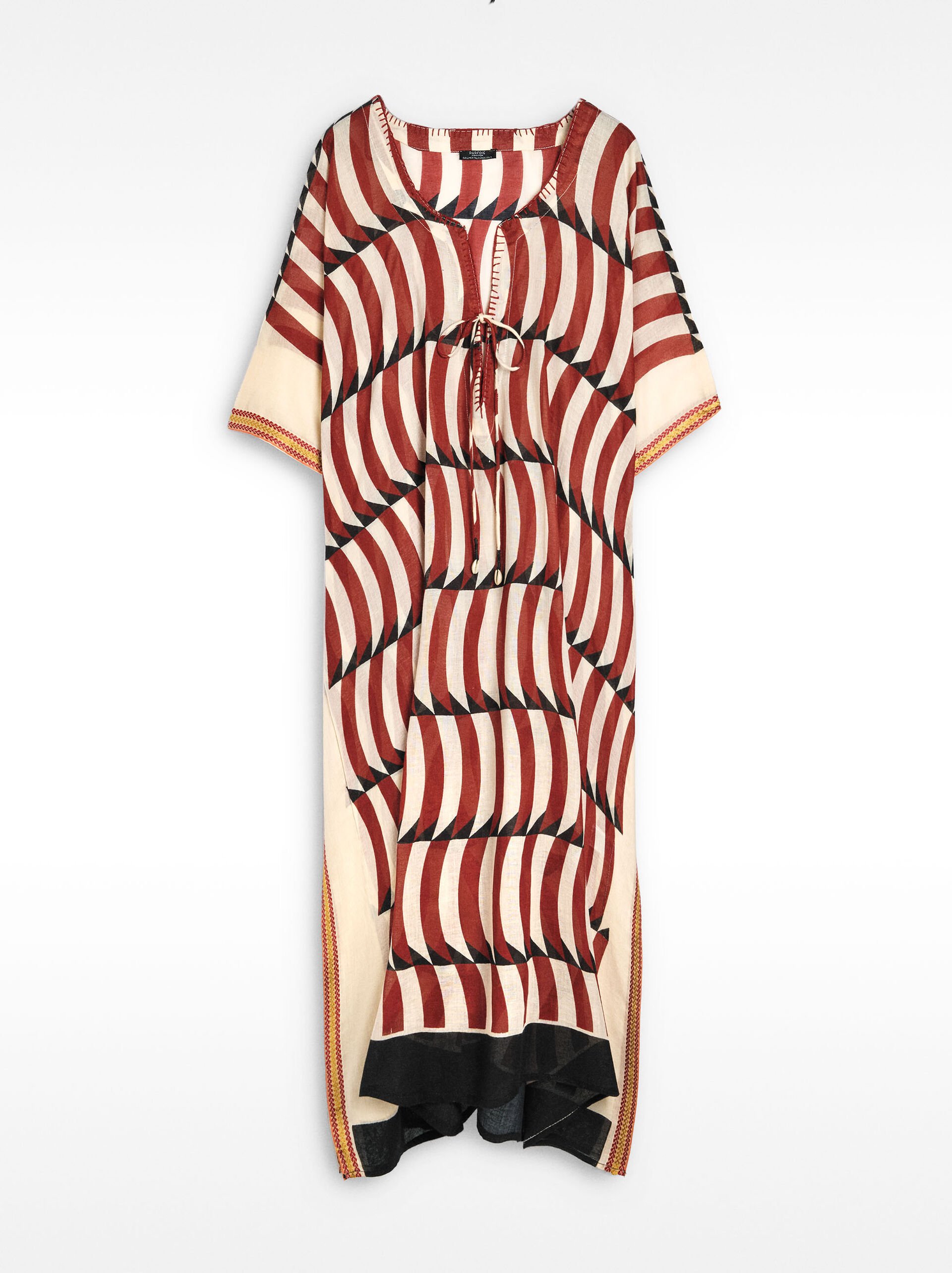 Printed kaftan 100% cotton image number 4.0