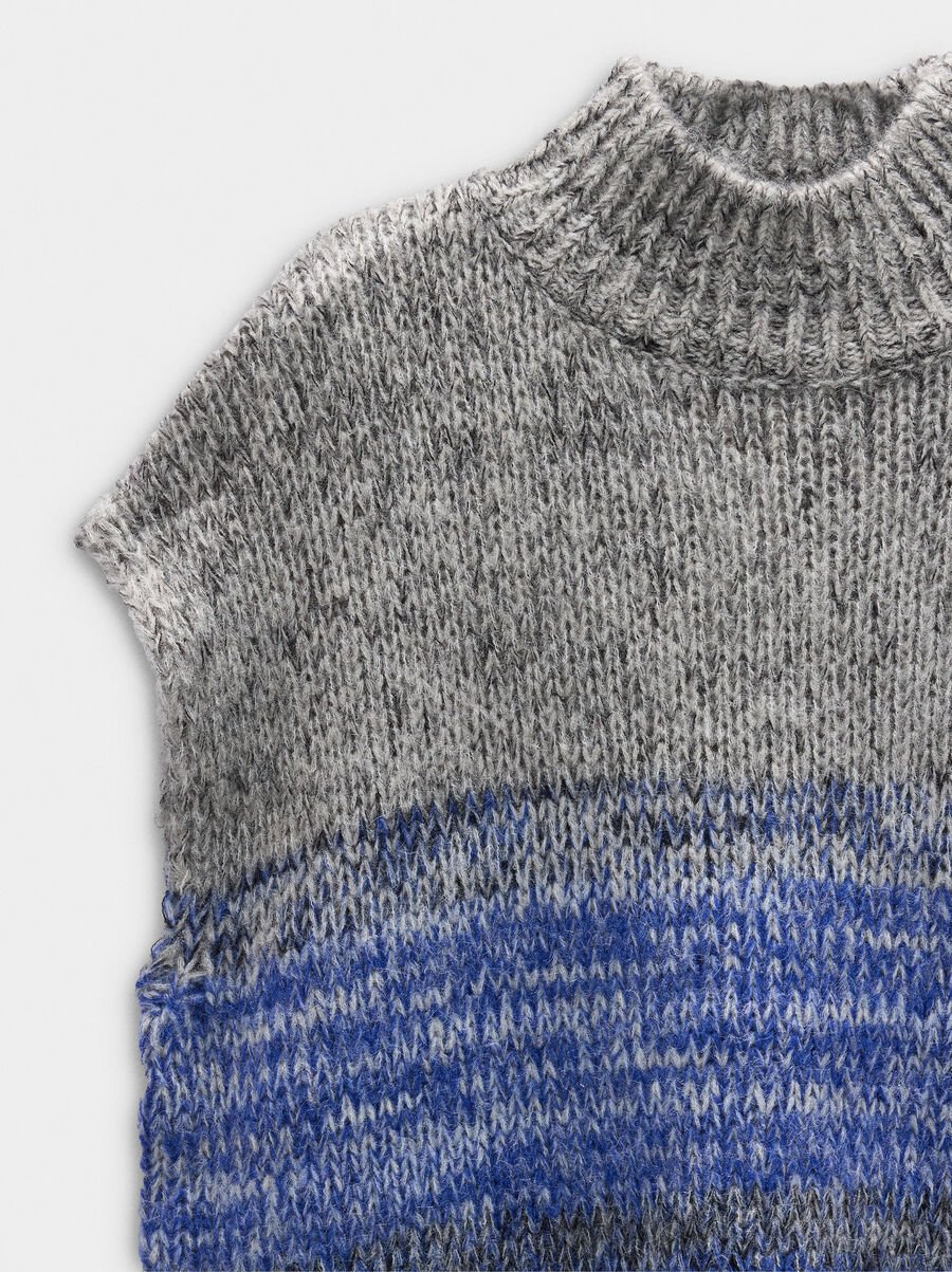 Chaleco de punto degradado