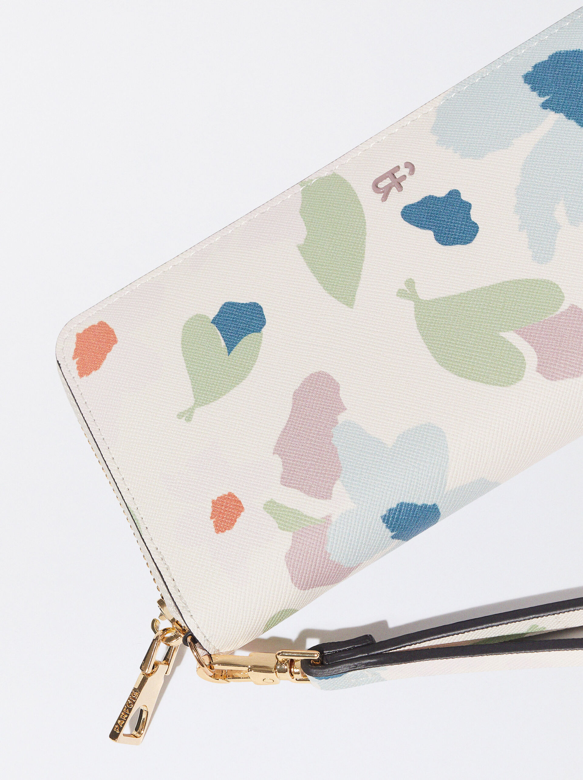 Floral Print Purse With Zip image number 2.0