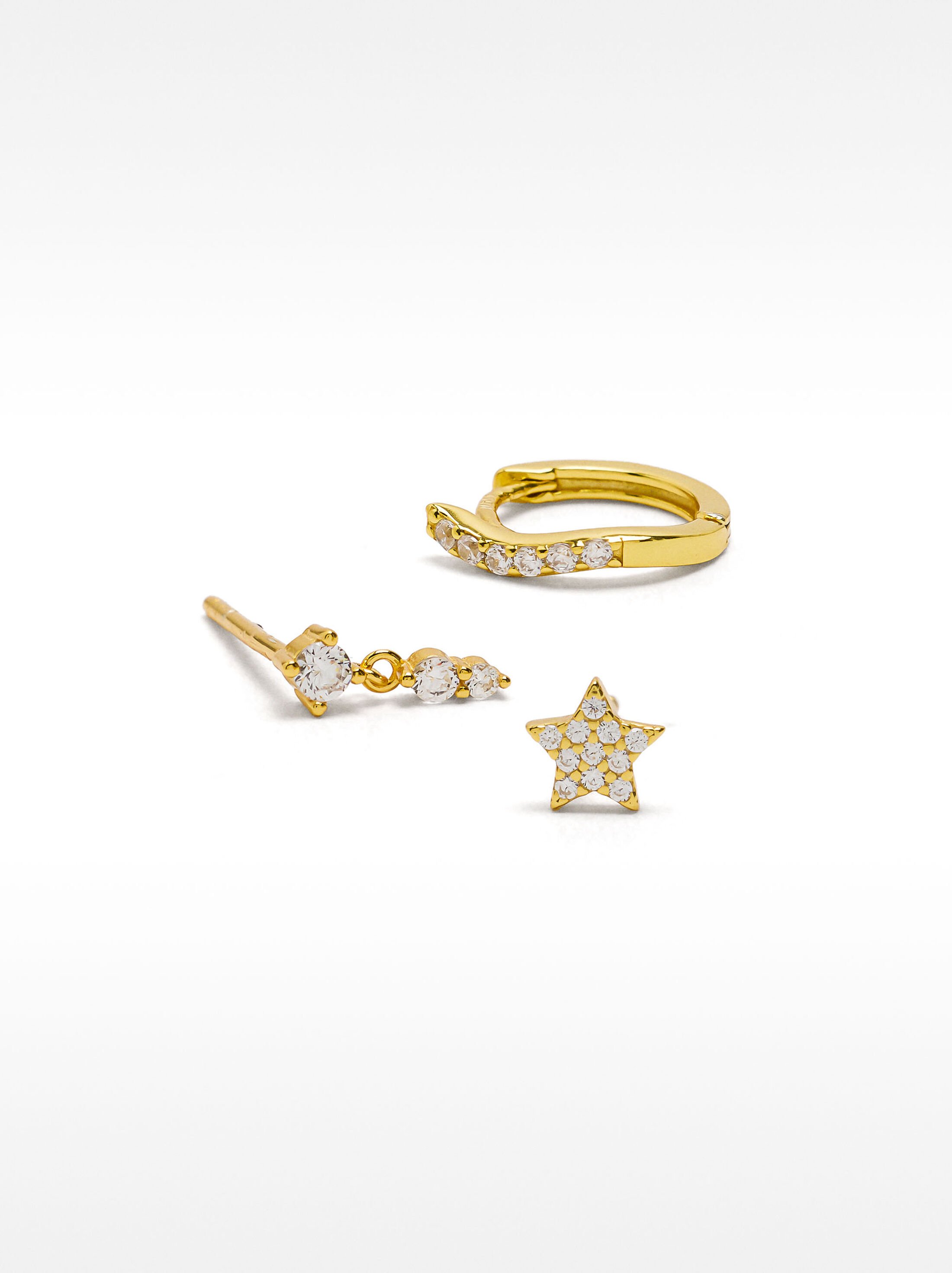 Conjunt d’arracades amb zircons – plata de llei 925 image number 2.0