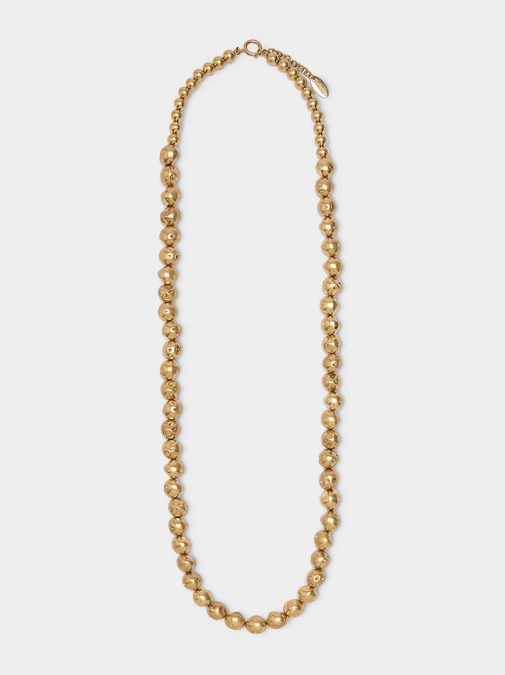 Long necklace with spheres