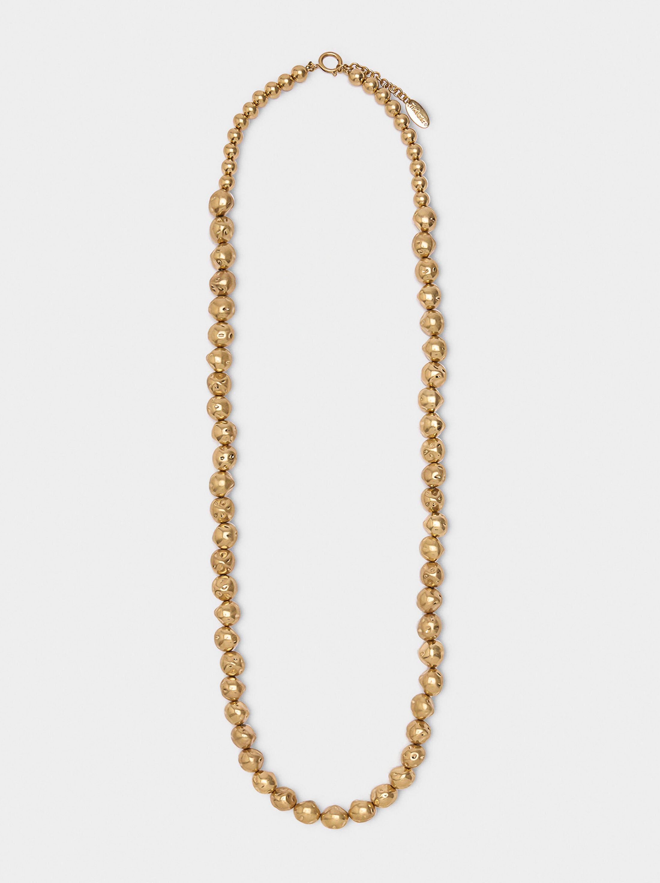 Long necklace with spheres image number 0.0