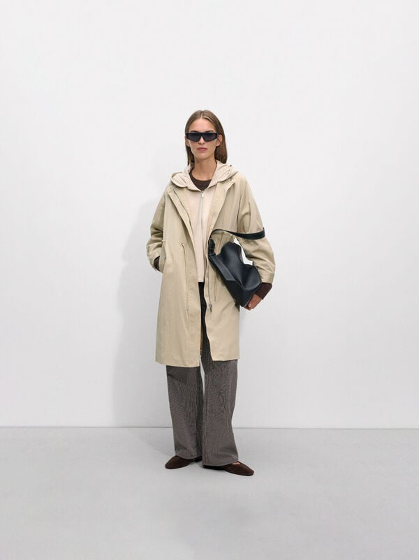 Long coat with cotton