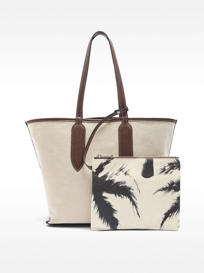 Mala shopper em tecido reversível