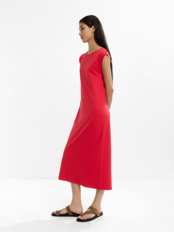 Plain midi dress