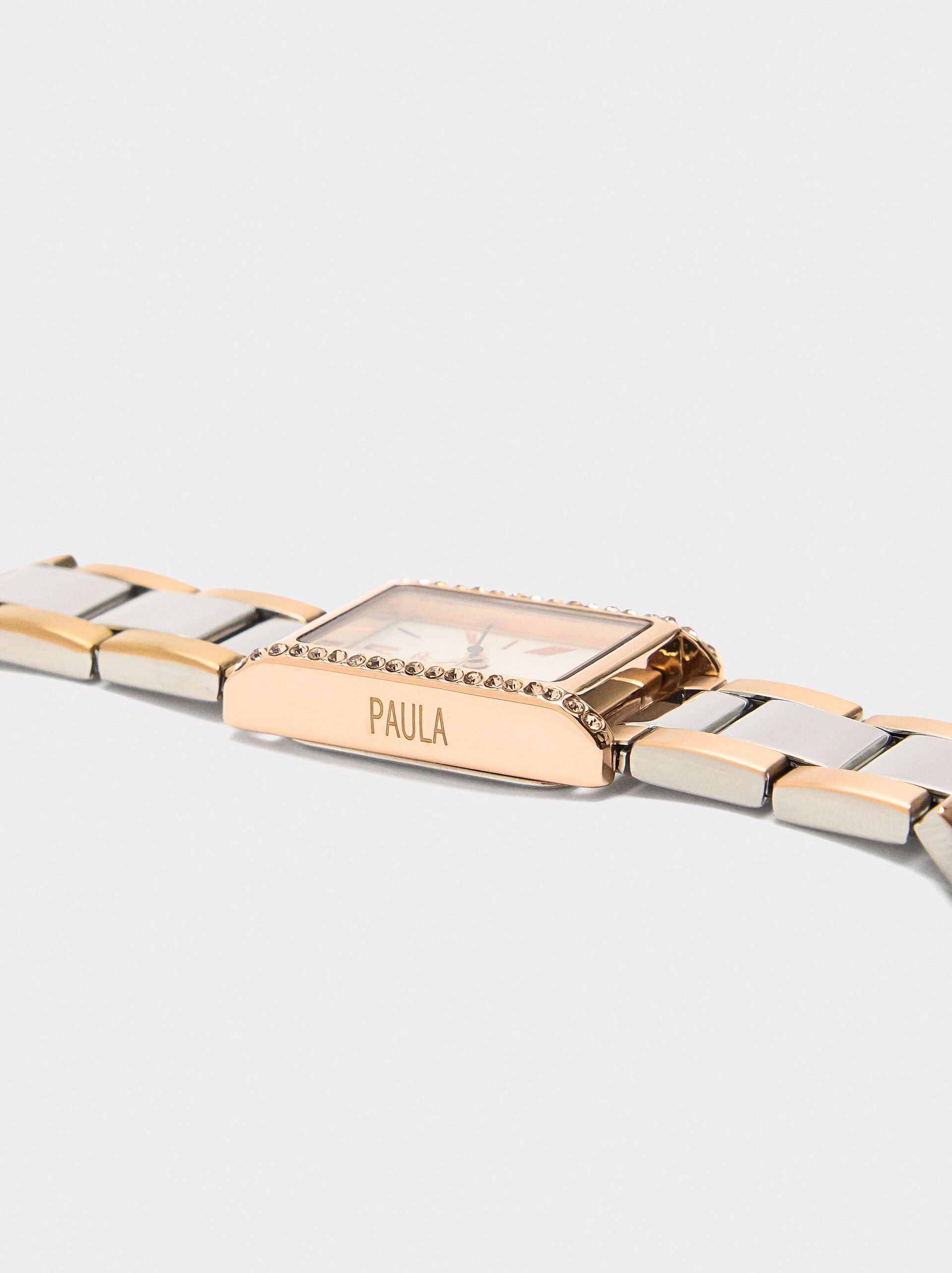 Montre bicolore avec bracelet en acier inoxydable image number 1.0