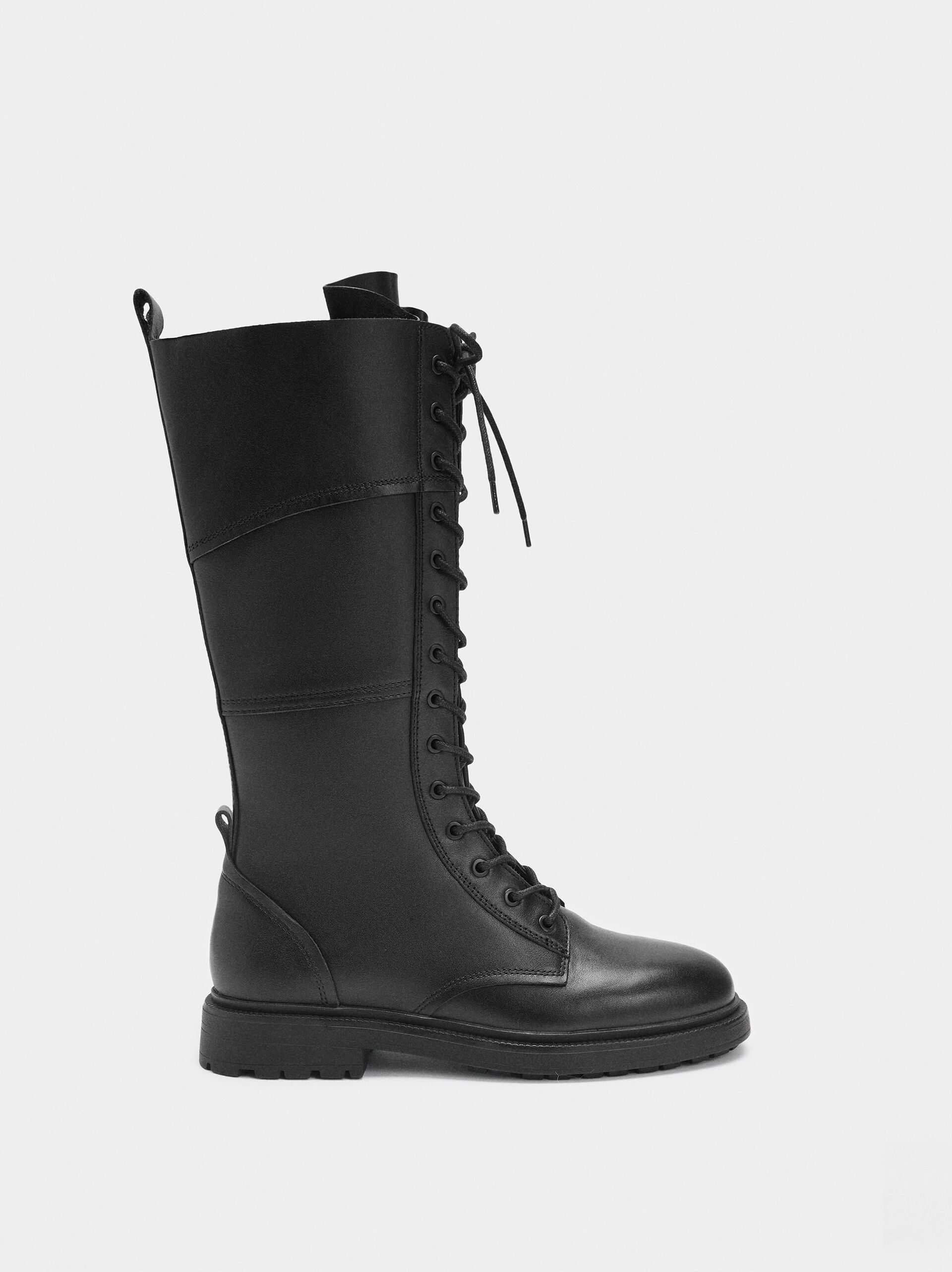 High shaft boots with laces image number 2.0