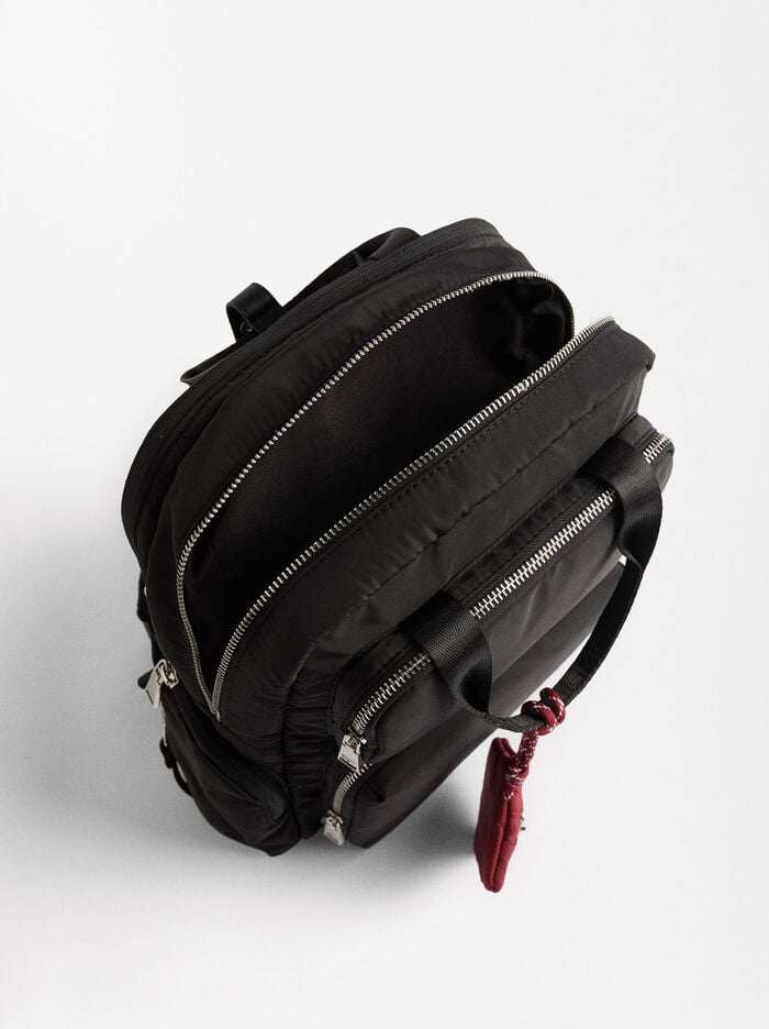 Nylon backpack with pendant