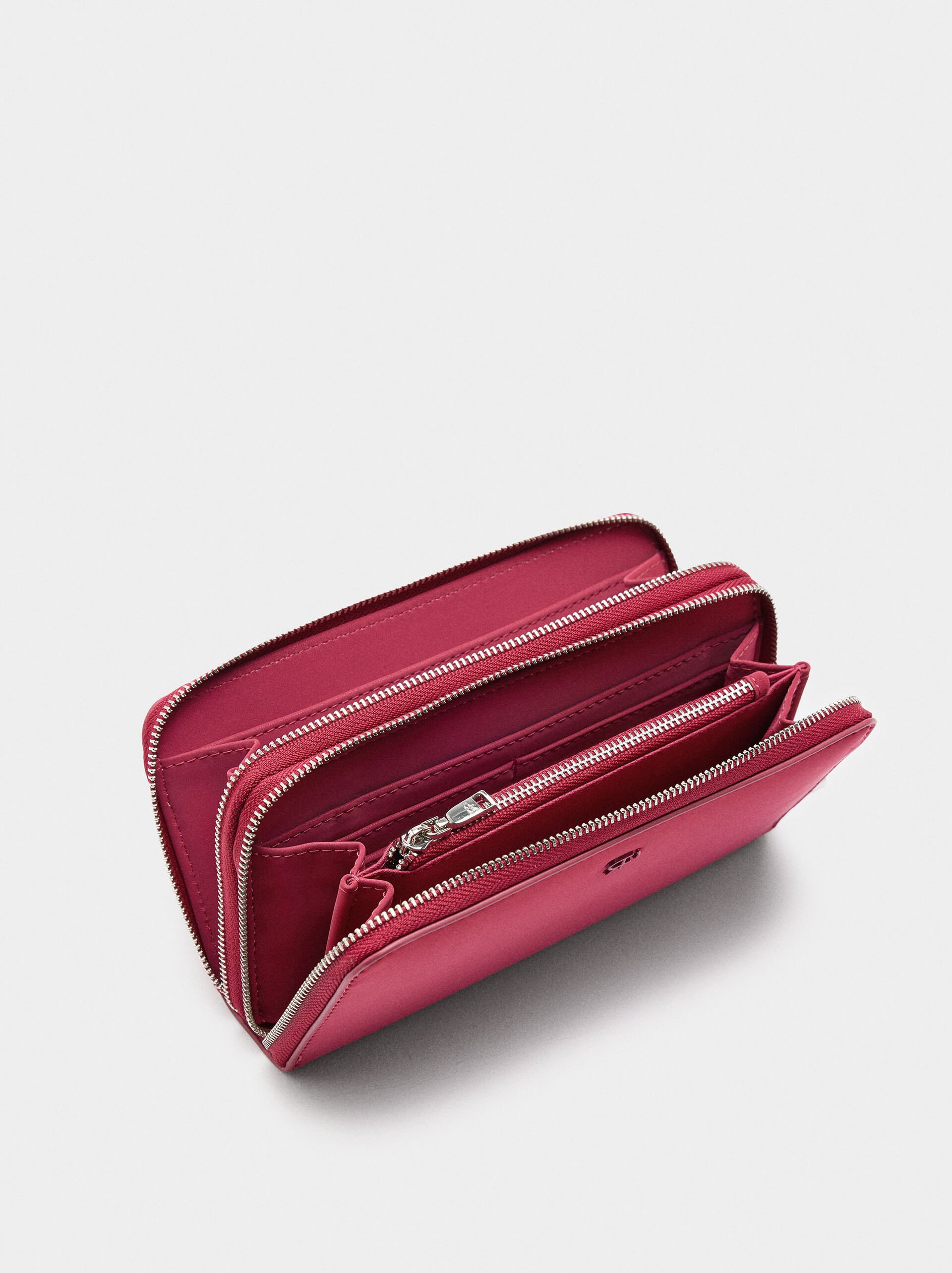 Soft texture wallet with zipper image number 3.0