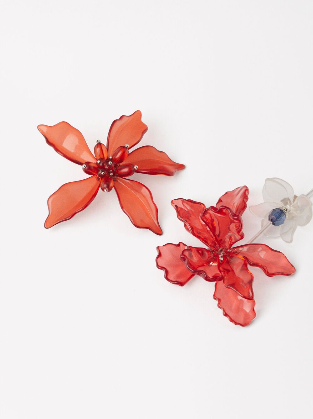 Online Exclusive - Flower Earrings With Resin