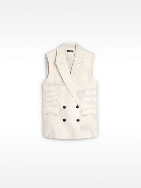 Striped waistcoat with buttons