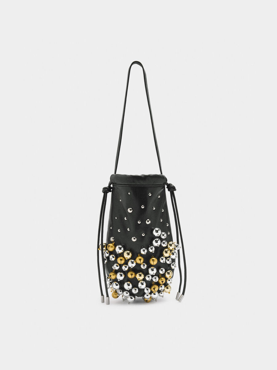 Party bag leather-effect with spheres