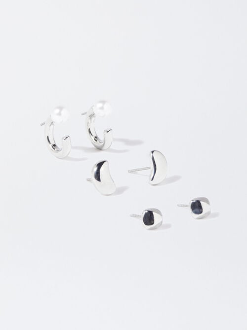 Set Of Silver Earrings