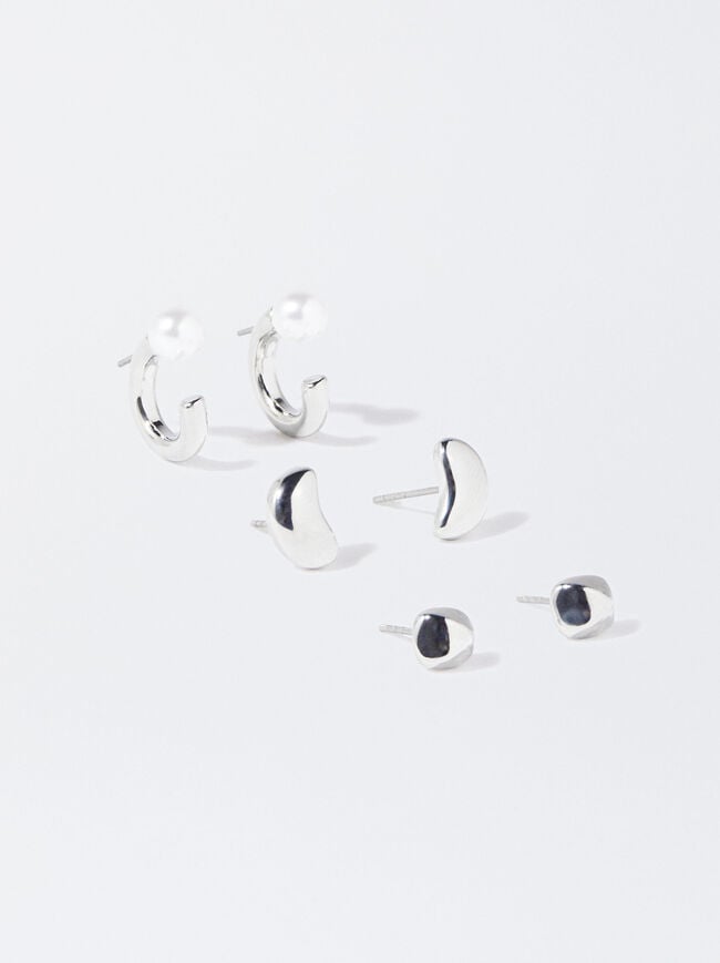Set Of Silver Earrings