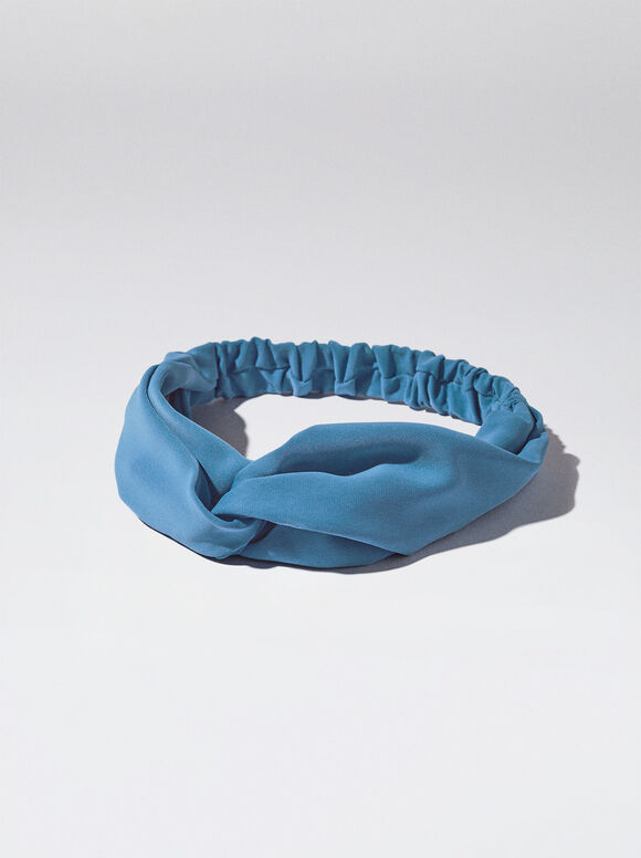 Turban-Style Headband, Blue, hi-res