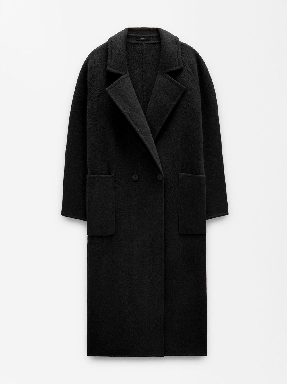 Long coat with wool blend