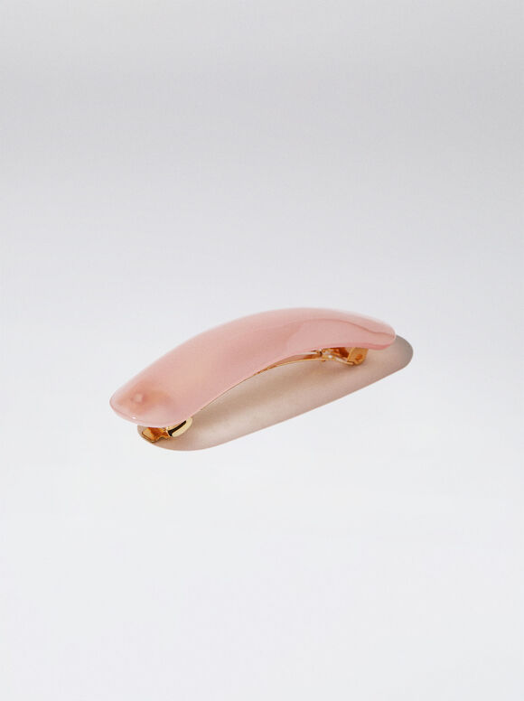 Resin French Clip, Pink, hi-res