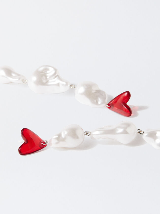 Online Exclusive - Resin Heart Earrings image number 2.0