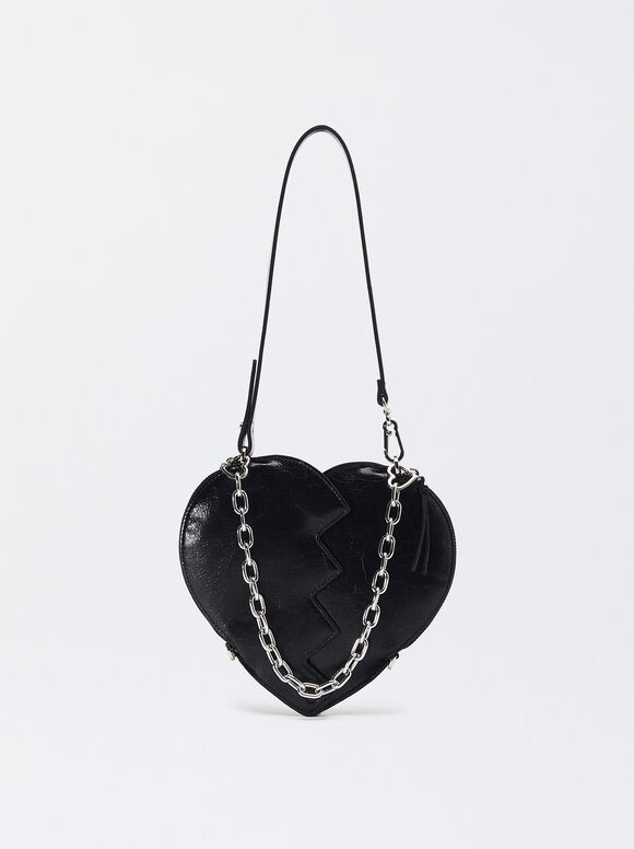 Online Exclusive - Heart Handbag , Black, hi-res