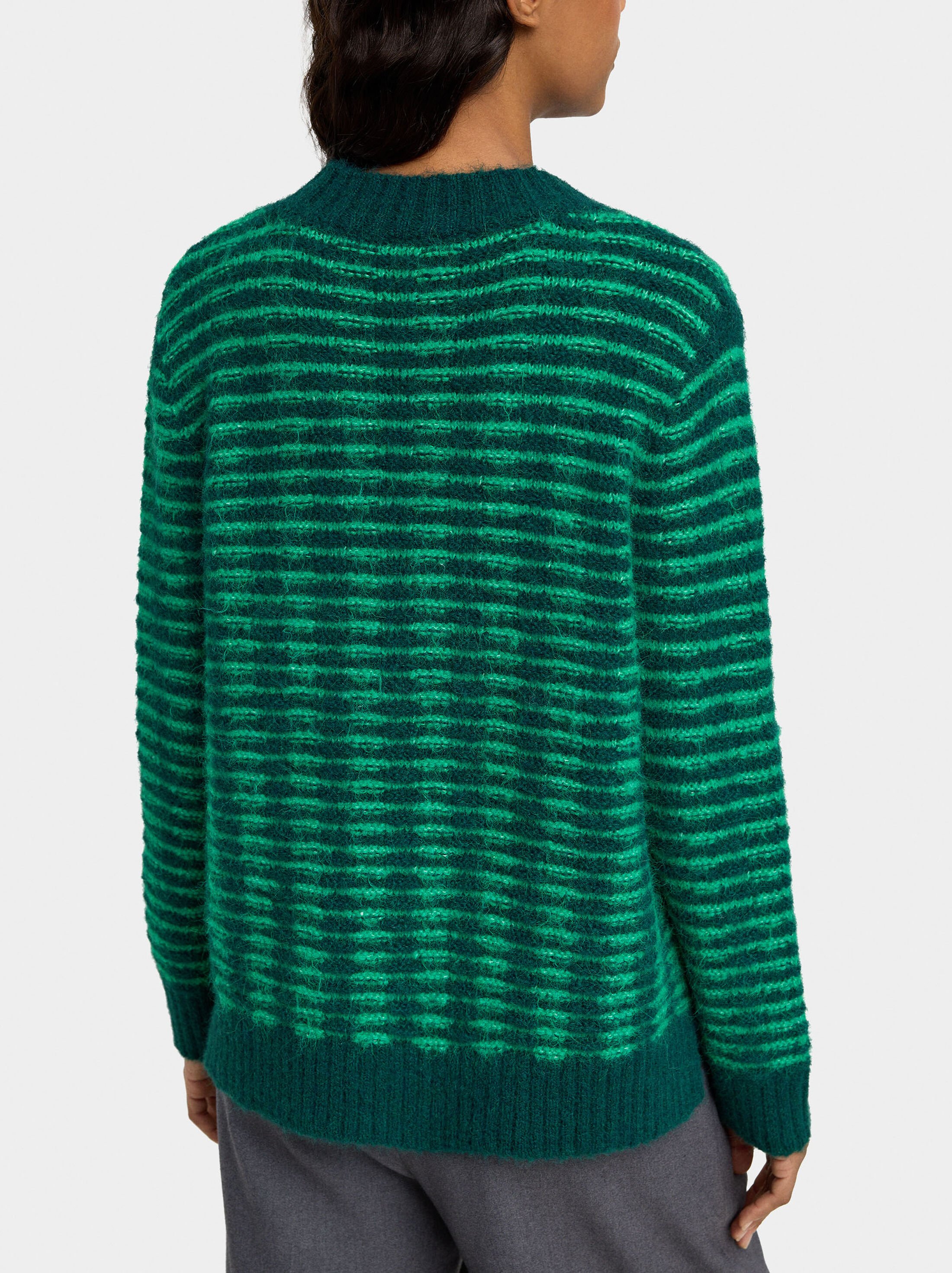 Knit sweater with stripes image number 3.0