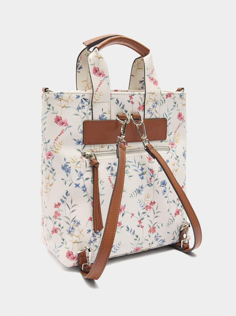 Floral bedruckter Rucksack