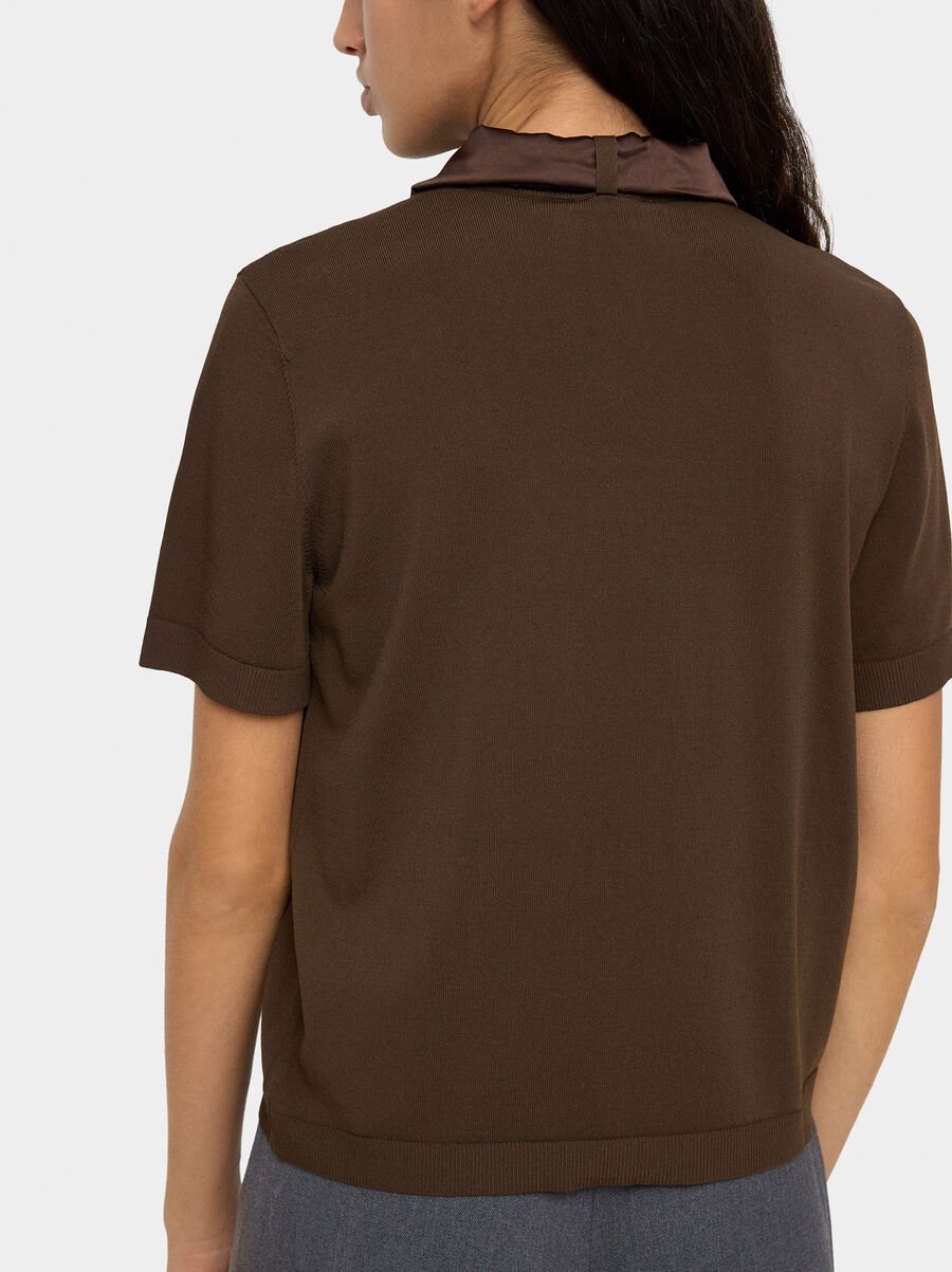 Jersey de punto con pañuelo