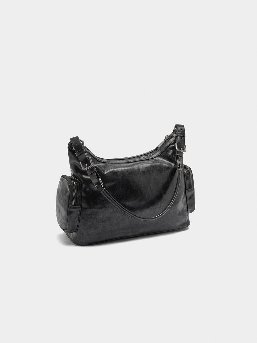 Shoulder bag with aged effect