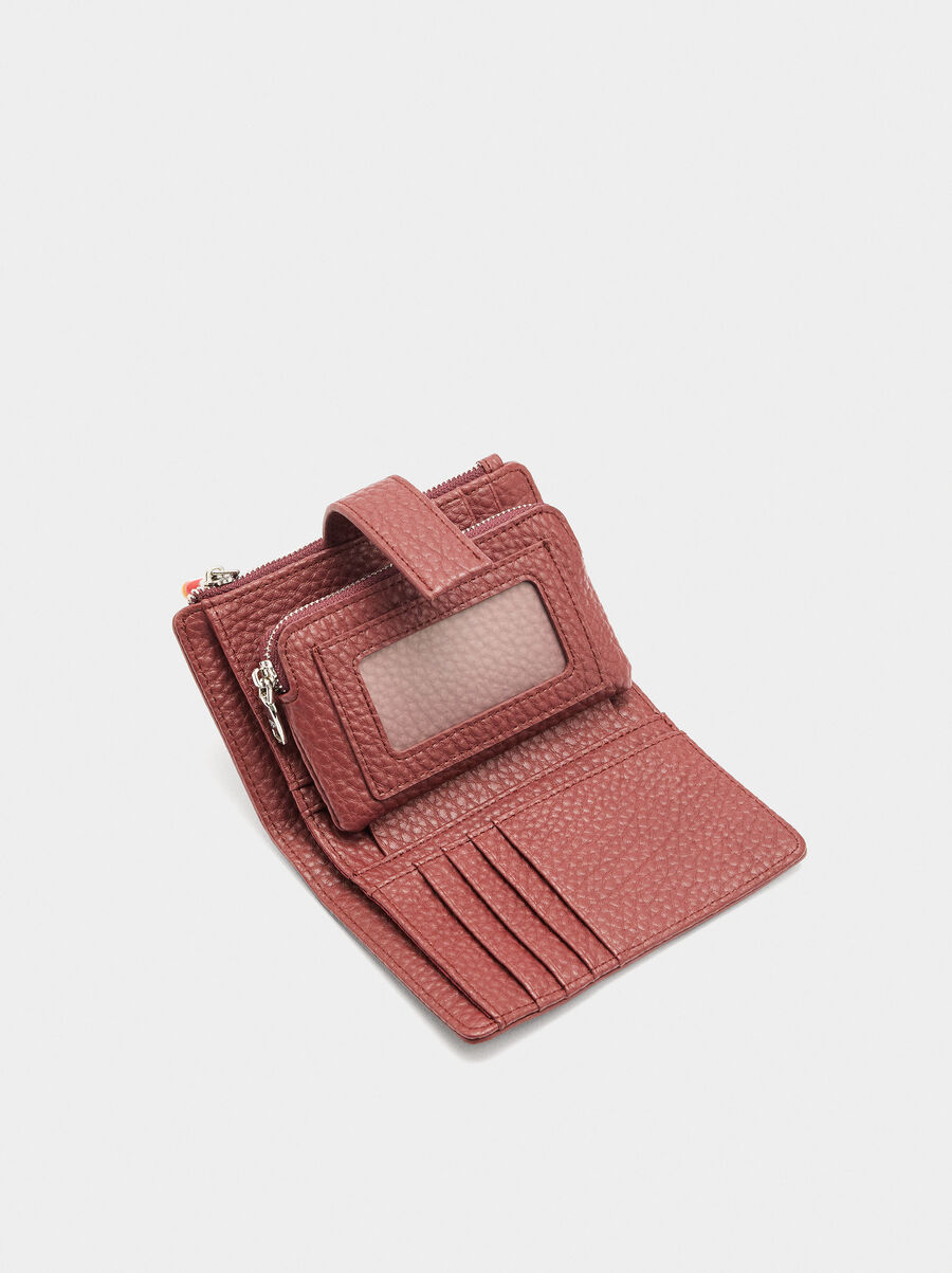 Wallet with double effect texture M