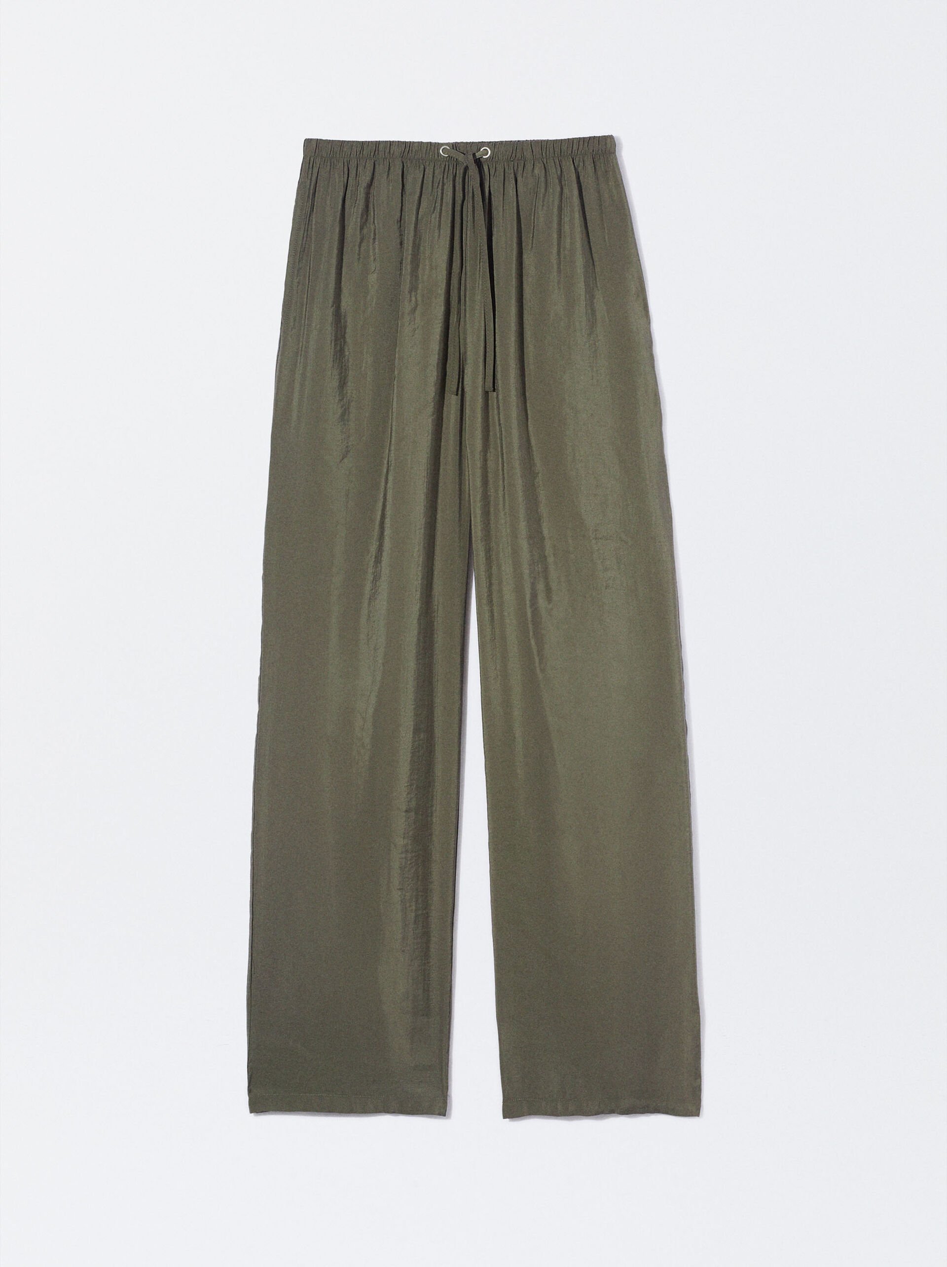 Adjustable Loose-Fitting Trousers Pants With Drawstring image number 5.0