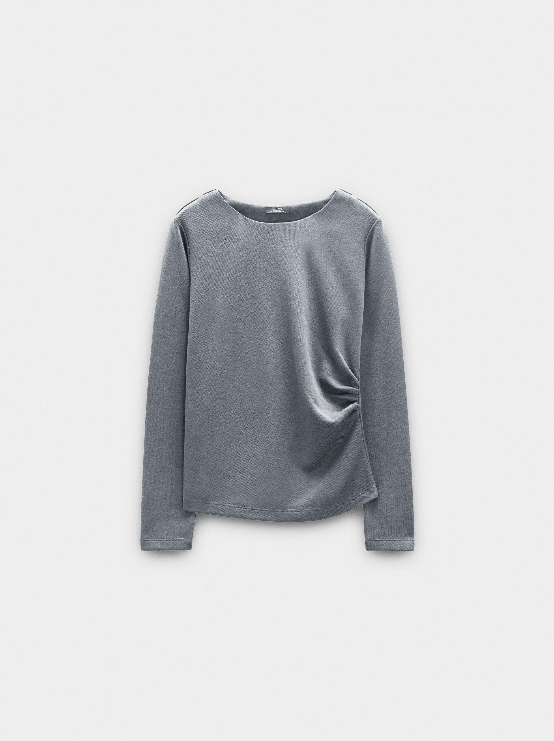T-shirt with draped detail image number 5.0