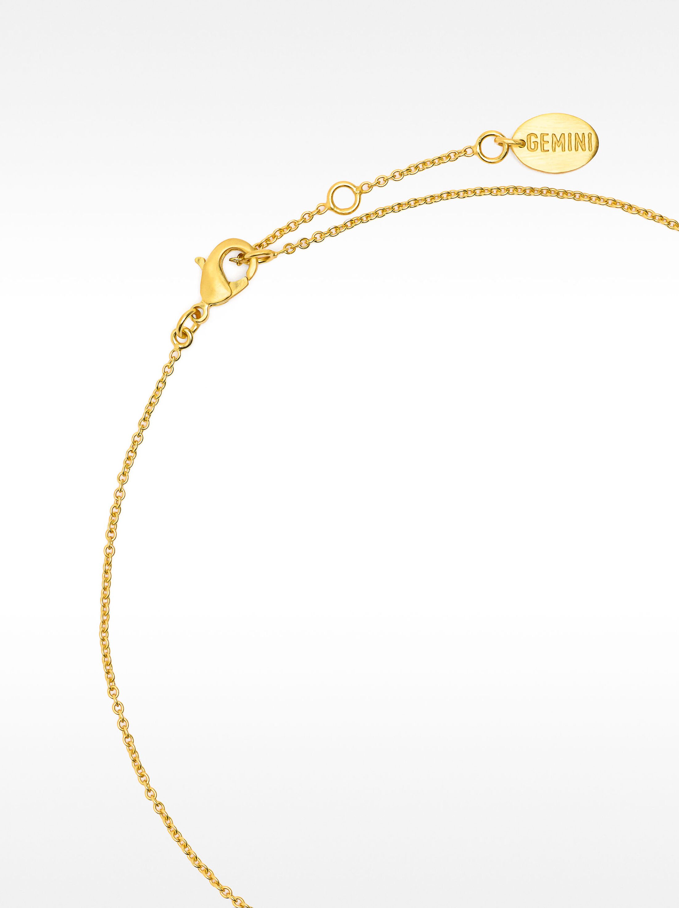 GEMINI zodiac necklace 18k gold plated image number 3.0