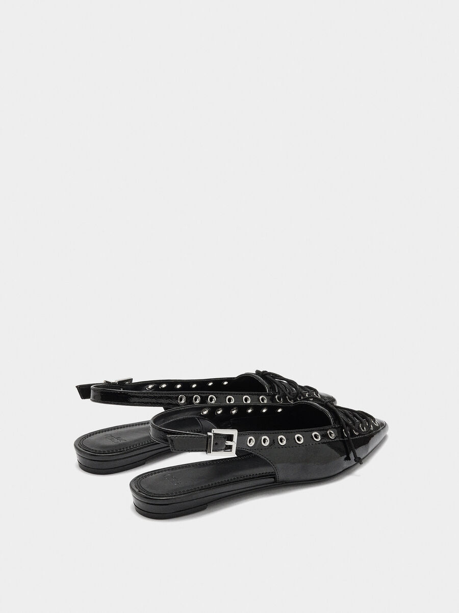 Studded slingback ballet flats
