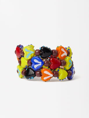 Multicolor Hearts Bracelet, Multicolor, hi-res