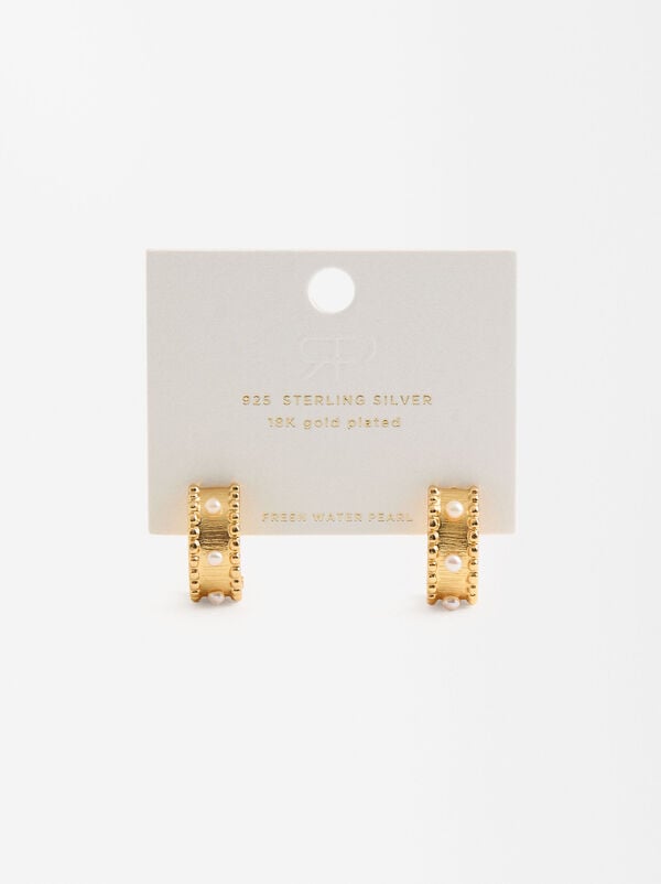 Earrings with freshwater pearls - 925 sterling silver