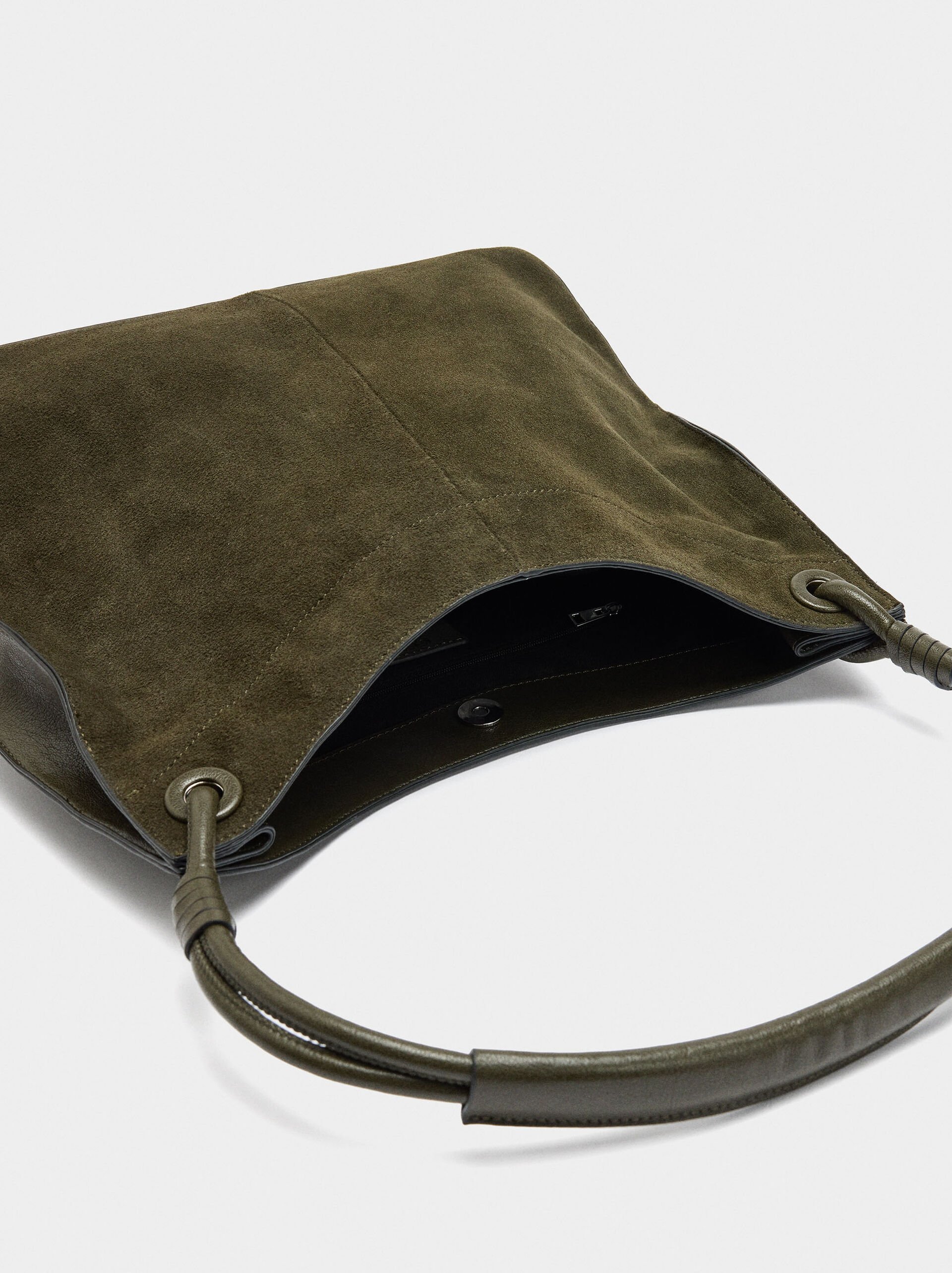 Shoulder bag with leather details image number 3.0