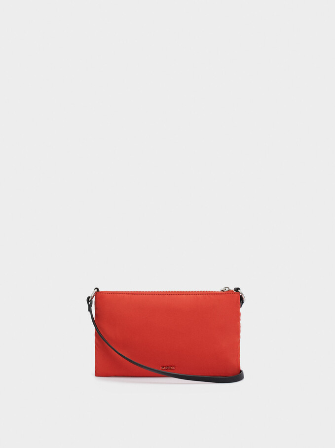 Nylon Shoulder Bag With Double Handle, Orange, hi-res