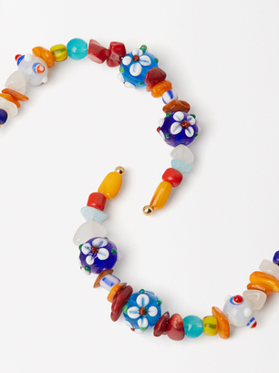 Boucles D'Oreilles Avec Des Perles En Verre, Multicolore, hi-res